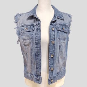 Merona Sleeveless Denim Jean Jacket Vest Sz XS